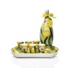Ceramic bottle 50cl with a Mediterranean design + set of shot glasses and ceramic tray – Sapori e Profumi di Positano