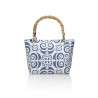 Cotton and silk bag from San Leucio, handmade in Italy with a real bamboo handle – Sapori di Positano