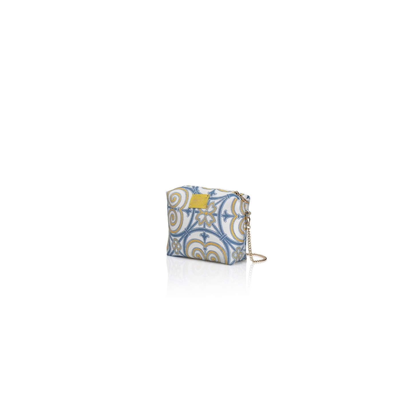 Cotton and silk bag from San Leucio, handmade in Italy with with a chain strap – Sapori e profumi di Positano