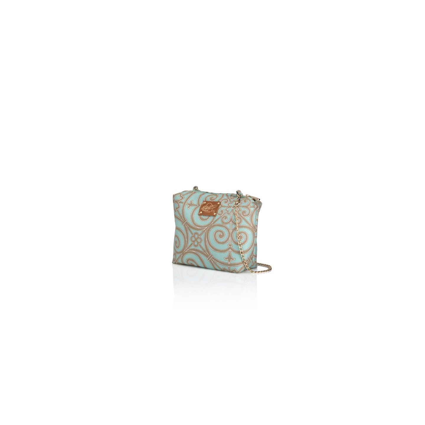 Cotton and silk bag from San Leucio, handmade in Italy with with a chain strap – Sapori e profumi di Positano.