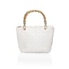 Canvas and Italian lace bag, handmade in Italy with a real bamboo handle – Sapori e profumi di Positano