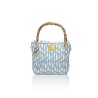 Canvas and Italian lace bag, handmade in Italy with a real bamboo handle – Sapori e profumi di Positano