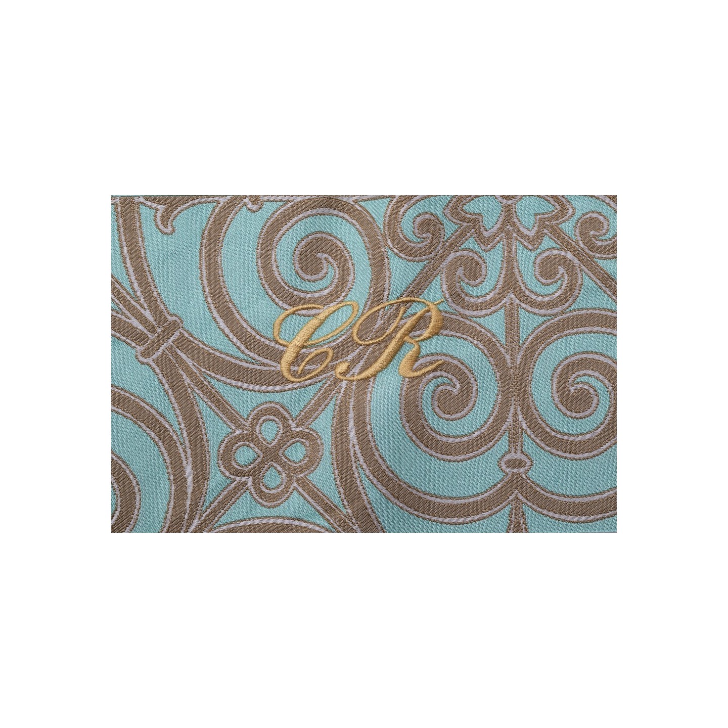 Borsa in cotone e seta di San Leucio realizzata a mano in Italia con tracolla catena – Sapori e profumi di Positano