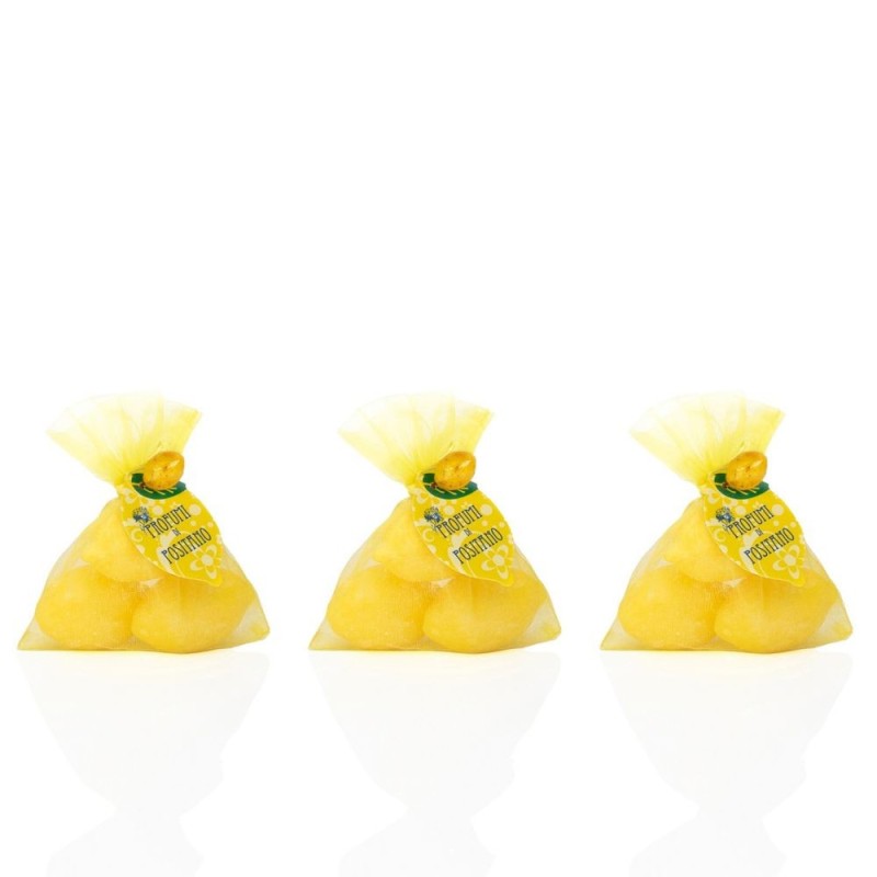 3 tulle pouch of lemon-shaped soaps  – Sapori e Profumi di Positano