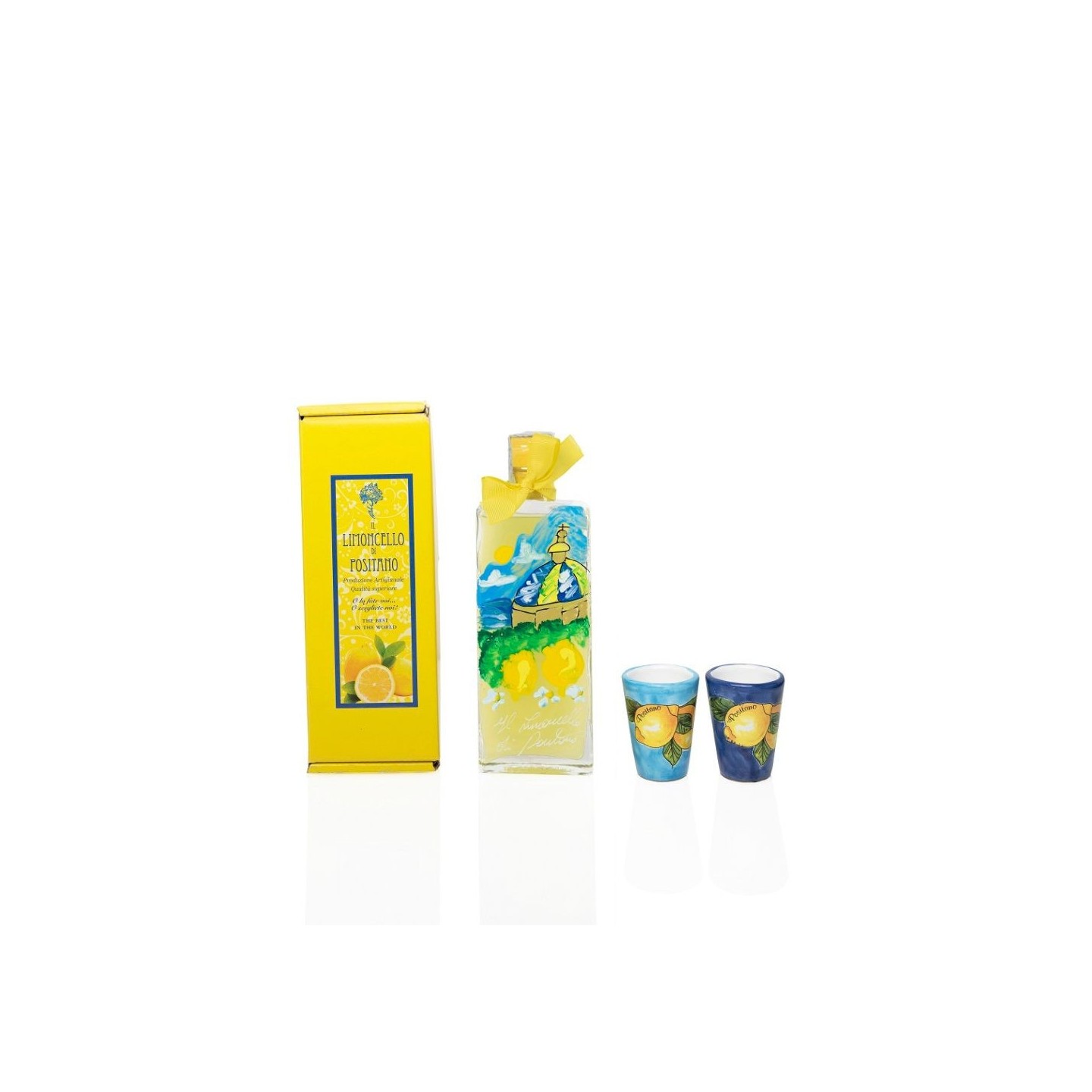 Limoncello artigianale 20 cl con bottiglia dipinta a mano  - Sapori e Profumi di Positano