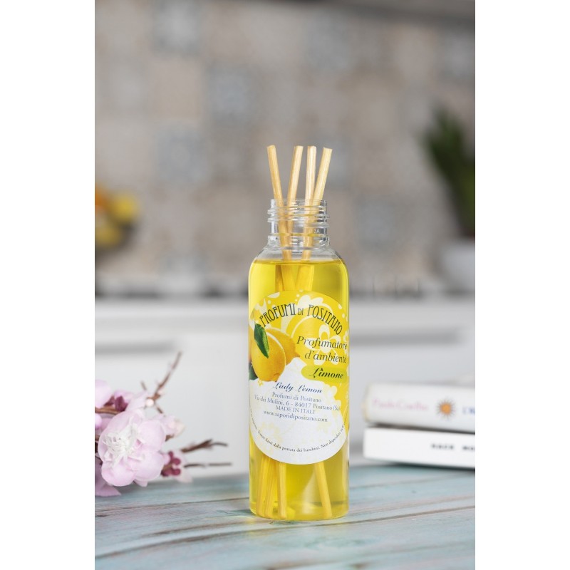Profumo per ambienti al limone con bastoncini - Sapori e Profumi di Positano