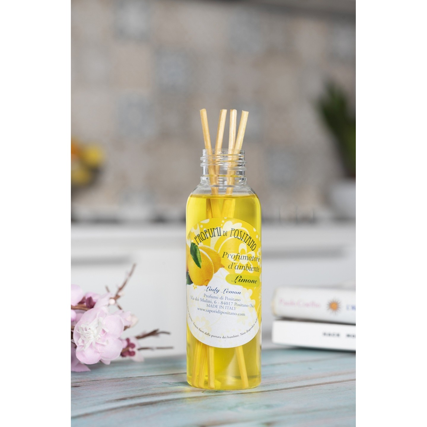 Profumo per ambienti al limone con bastoncini - Sapori e Profumi di Positano
