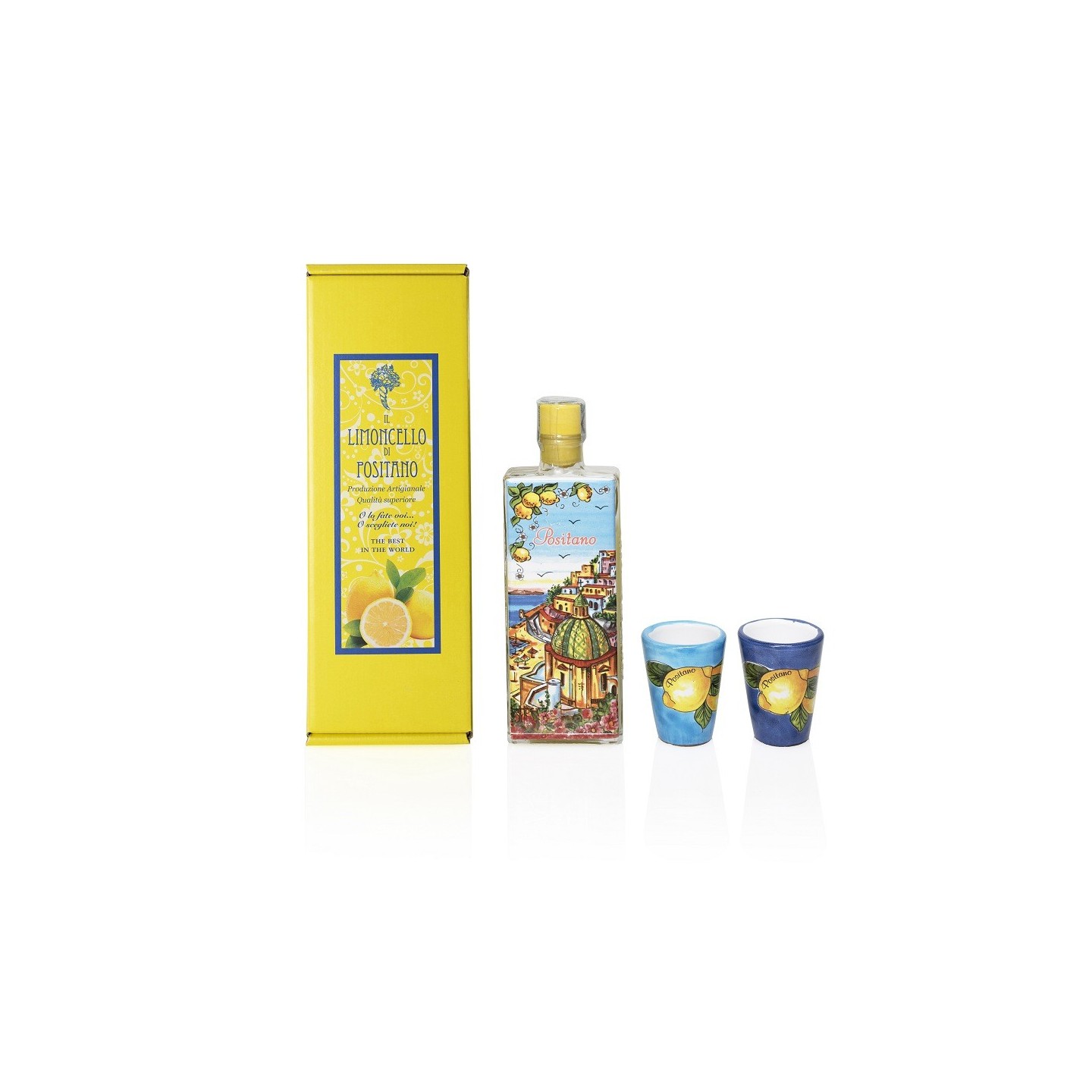 Artisanal Limoncello 20 cl in bottle with hand-painted ceramic decoration - Sapori e Profumi di Positano