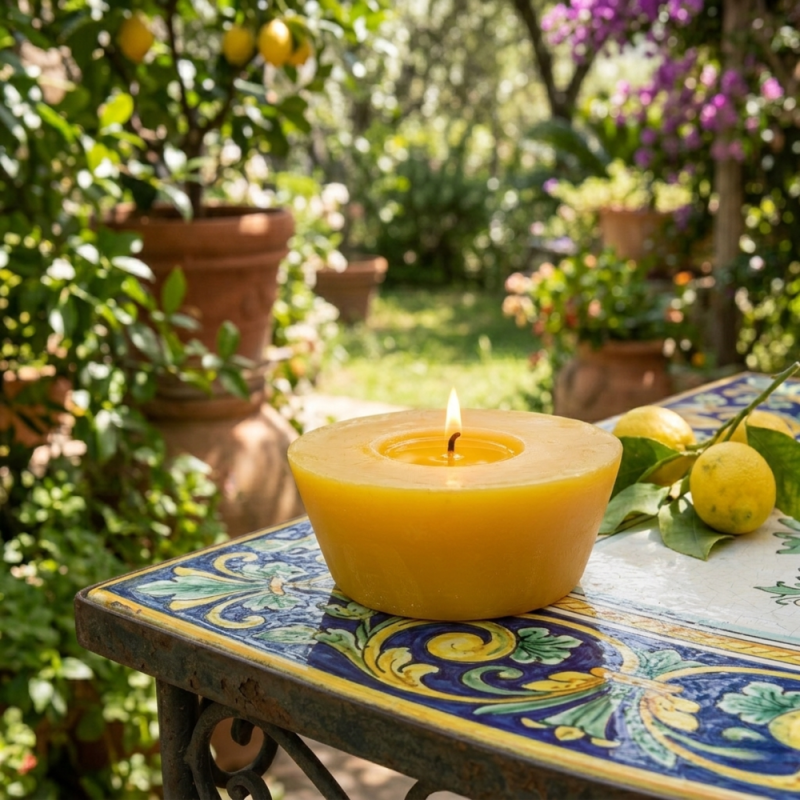 Candele profumate agli oli essenziali di limone e essenza di citronella – Sapori e Profumi di Positano