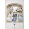Borsa in canvas e merletto italiano a mano in Italia con manico vero bamboo – Sapori e profumi di Positano